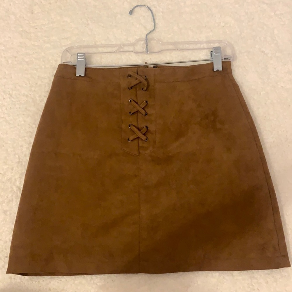 Suede brown skirt from bcbg generation